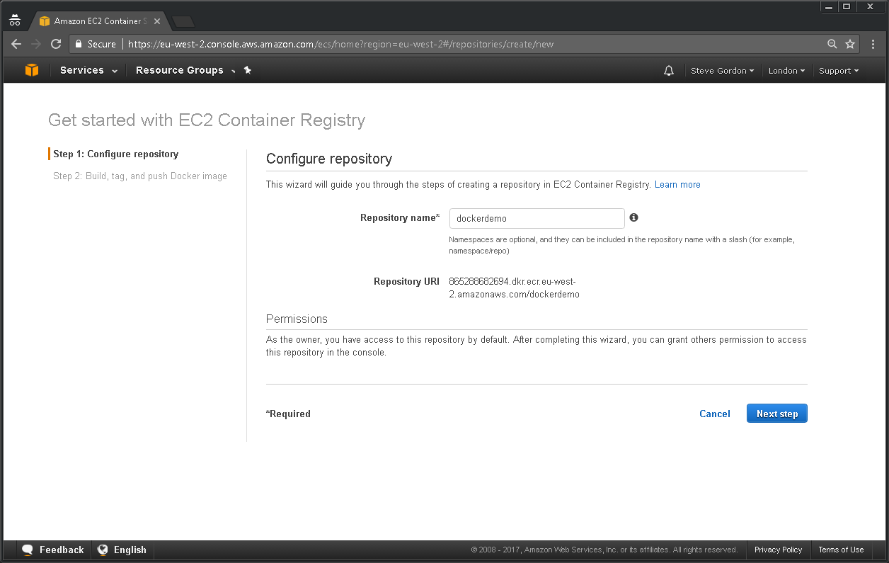 AWS ECR Getting Started 2